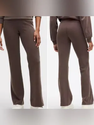 NWT Lululemon Ribbed Softstream Flared Pant in Espresso thumbnail 2