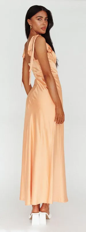 Selfie Leslie Orange Maxi Dress thumbnail 2