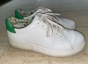 Kate Spade Women's Lift‎ White/green Leather Casual Sneakers Shoes Size 8.5 B thumbnail 1