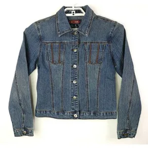 Vinatge Western jean Jacket SMALL BLUE Access AC-3998 spandex Denim thumbnail 7