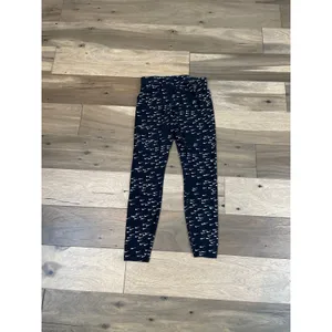 Nike Leggings Size M Black Cotton Logo Detail Mid Rise Stretch Athletic thumbnail 9