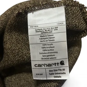 Carhartt Marled Brown Acrylic Watch Hat Beanie Cuffed Logo Unisex thumbnail 4