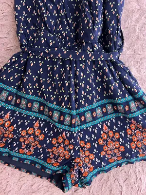Blue flower romper  thumbnail 2