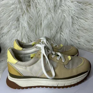 Madewell MWL Sneaker Shoes Women Beige Leather Lace Up Casual Athletic size 5.5. thumbnail 3