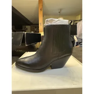 Lauren Ralph Lauren Harpher Leather Boots Black Size 6.5 thumbnail 2