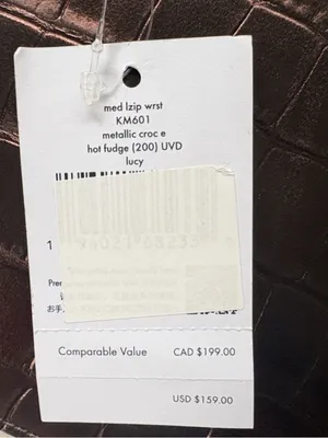 NWT Kate Spade Leather Medium Zipper Wristlet Bronze Retail $159.00 thumbnail 2