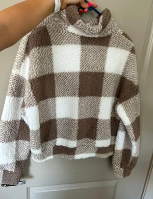 Plaid Cropped Jacket Size M thumbnail 2