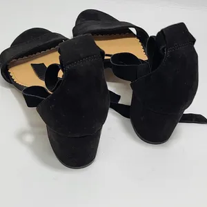 LOFT Lace Up Black‎ Open Toe Sandals Size 8 thumbnail 5