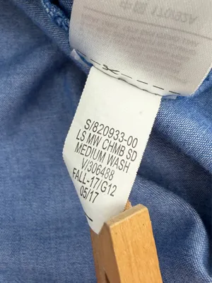 Old Navy Dress Women’s M TALL Blue Chambray Shirt Dress Long Sleeves Western thumbnail 6