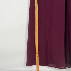Show Me Your Mumu Flowy Ruffle Maxi Dress‎ in Merlot Chiffon NWT Size XS thumbnail 15