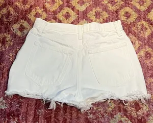 Abercrombie White Jean Shorts thumbnail 2