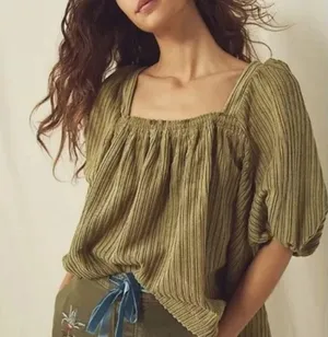 Free People Raquel Corduroy Top Dusty Pink Medium thumbnail 10