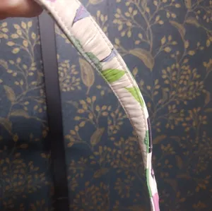 Vera Bradley Quilted Sateen Butterfly Purse Pink Green Blue White Retired thumbnail 5