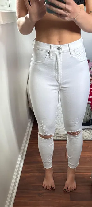 Abercrombie White Jeans thumbnail 1