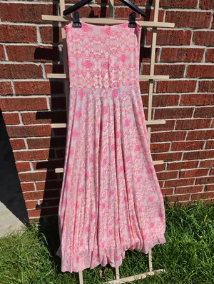 Victoria's Secret Strapless Floral Maxi Dress in Pink Medium thumbnail 10