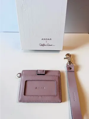 Andar The Denner Wristlet Leather Wallet In Lilac ID Card Pull RFID Darylann NWB thumbnail 7