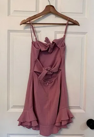 Lucy in the Sky Aubrey Ruffle Dress in Pink| Size: Small thumbnail 4