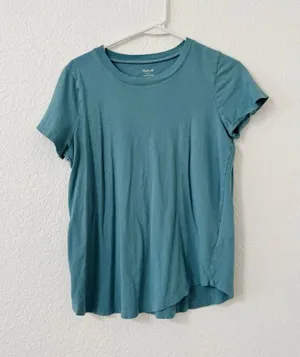 Madewell Teal Blue Essential Crewneck T-Shirt Size Small thumbnail 1