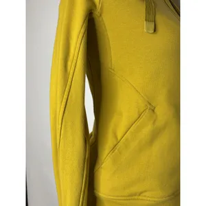 Athleta Triumph Hoodie Mustard Yellow Full Zip Sweatshirt XS TP Thumbholes thumbnail 4