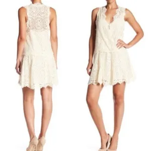 Free People Heart in Two Cream Ivory Lace Dress thumbnail 3