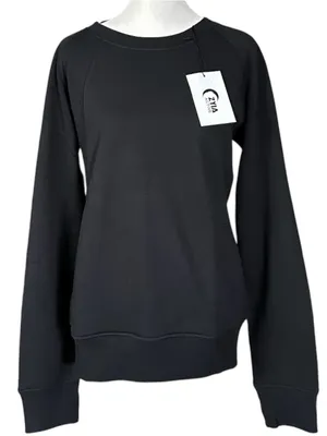 Zyia Active Oh So Soft Pocket Crewneck Sweatshirt Black Size XL thumbnail 2
