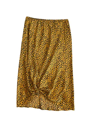 Silk Leopard Print Skirt thumbnail 1