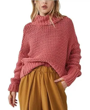 Free‎ People My Only Sunshine Chunky Knit Sweater Women M Oversized Boho Slouchy thumbnail 1