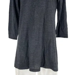 Ann Taylor Wool Blend Tunic Sweater Charcoal Gray Metallic Size S thumbnail 6