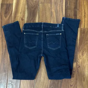 7 For All Mankind Dark Indigo Straight Leg Jeans thumbnail 2