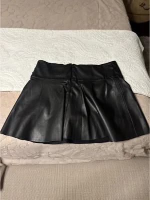 Leather Skirt WeWoreWhat Faux thumbnail 3