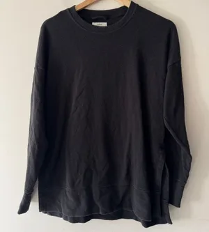 Aerie Black Knit Crewneck‎ Long Sleeve Oversized thumbnail 1