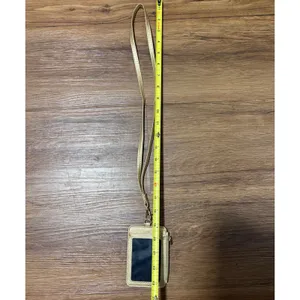 Metallic Gold Lanyard Wallet ID Holder Zipper Pocket Card Slot Slim Neck Strap thumbnail 7
