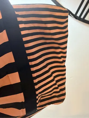 PINK Victoria's Secret Black and Tan Striped Tote thumbnail 5