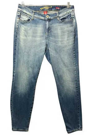 Arizona Jeans Co JRS Plus Size 14‎ Super Skinny Curve Fit Denim Pants Blue thumbnail 1