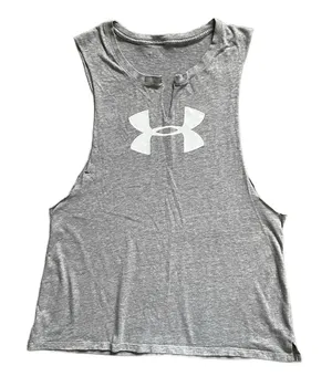Under Armour Grey Low Cut Muscle Tank Top S/M thumbnail 1