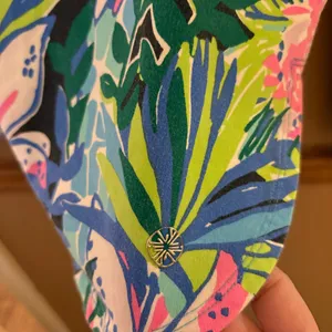 Lilly Pulitzer floral Blythe Pullover Luxletic blue pink size‎ XXS thumbnail 5