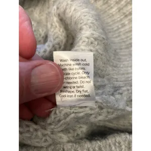 Sonoma Goods For Life Sweater Womens XL Gray Fuzzy Chunky Knit Pullover Cozy thumbnail 9