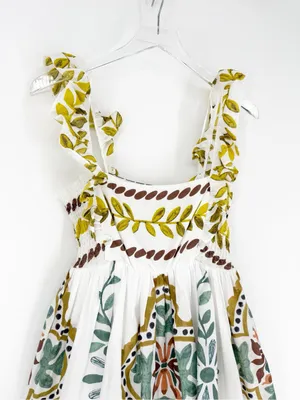 NWT Anthropologie Ruffle Sleeve Square Neck Mini Dress M thumbnail 4
