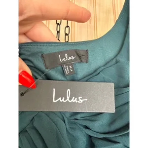 NWT Lulus Sensational Moment Emerald Green Pleated Maxi Dress Bridesmaid Gala XL thumbnail 7