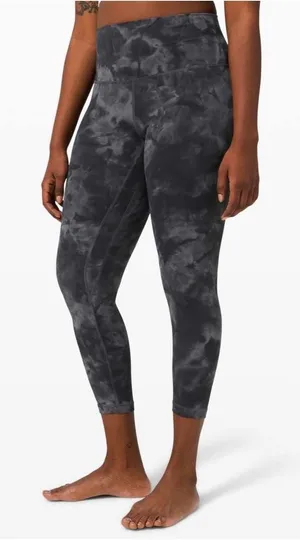 lululemon Align Pant 25" Diamond Dye Pitch Grey Graphite Grey Size 8 thumbnail 1
