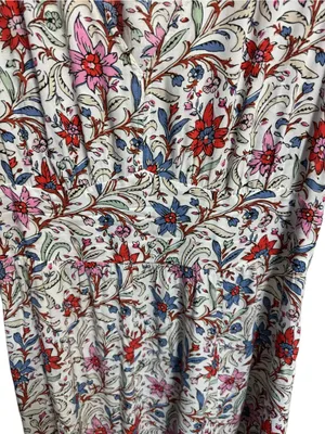 LOFT Floral Flutter Sleeve Midi Pocket Dress size 4 cute w/a Jean jacket thumbnail 5