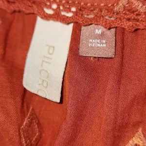 Pilcro Anthropologie Womens Orange Tunic Shirt Blouse Medium‎ thumbnail 4