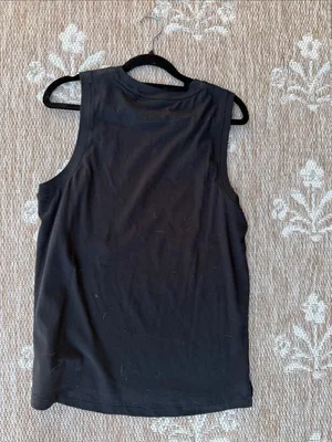 NWT Fabletics Black Cotton Tank Top thumbnail 5