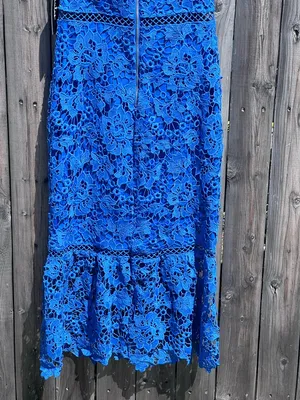 Lulu's Taliah Blue Lace Midi Dress thumbnail 10