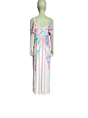 Soma Pink, Blue and Purple Patterned Maxi Dress thumbnail 5