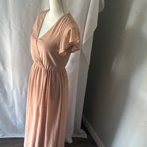 Lulu's Peach V-Neck Maxi Dress thumbnail 9