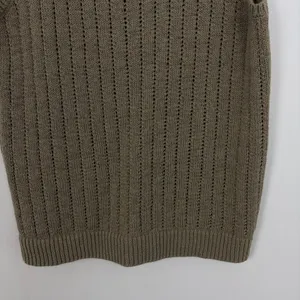 Loft Open Knit Sweater Vest Tank Scoop Neck Pullover Pointelle Coastal Size XL thumbnail 5