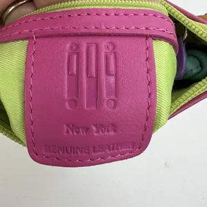 ILI New York Small Crossbody Bag Multi Color Patchwork Leather Tassel Boho Mini thumbnail 7