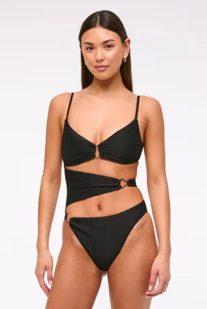 Abercrombie Black Cut-Out Bathing Suit thumbnail 1