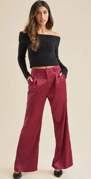 Altard State Satin Flowy Pants thumbnail 1